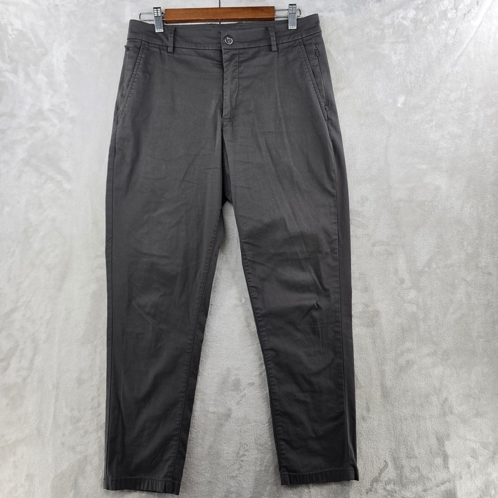 Birddogs Pants Mens 32x28 Gray Chino Tapered Stretch Performance Commuter Liner